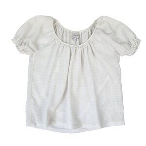 Madewell Blouse Size XS Texture & Thread Boho Gathered Puff Sleeve Peasant Top